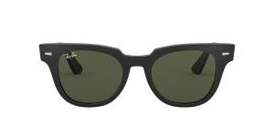 RAYBAN METEOR 0RB2168 901/31 Solbrille Sort med Grønn glass
