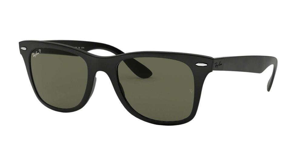 RAYBAN WAYFARER LITEFORCE 0RB4195 601S9A Solbrille Sort med Grønn glass
