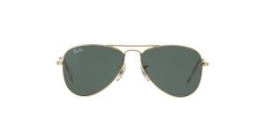 RAYBAN JUNIOR AVIATOR 0RJ9506S 223/71 Solbrille Gull med Grønn glass