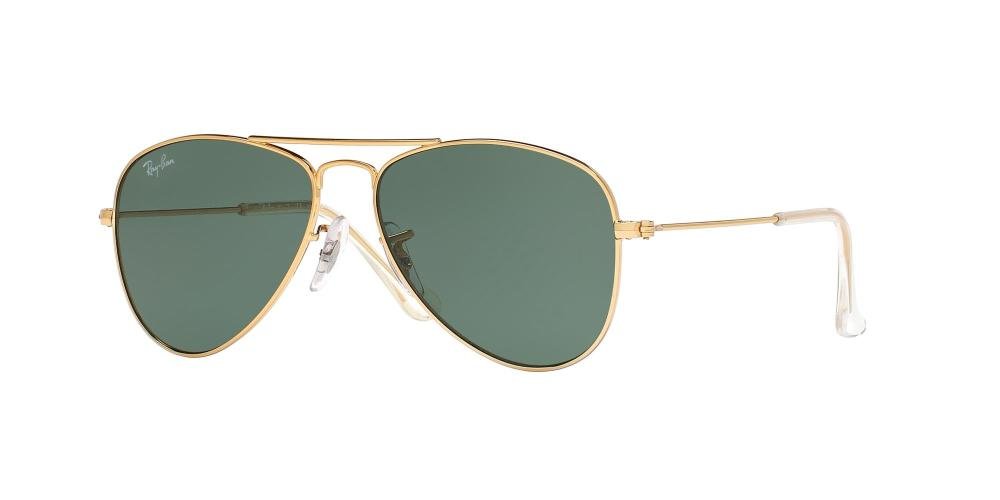 RAYBAN JUNIOR AVIATOR 0RJ9506S 223/71 Solbrille Gull med Grønn glass