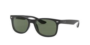 RAYBAN JUNIOR NEW WAYFARER 0RJ9052S 100/71 Solbrille Sort med Grønn glass