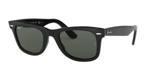RAYBAN WAYFARER EASE 0RB2140 901/58 Solbrille Sort med Grønn glass