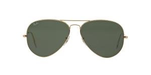 RAYBAN AVIATOR 0RB3025 001 Solbrille Gull med Grønn glass