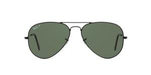 RAYBAN AVIATOR 0RB3025 002/58 Solbrille Sort med Grønn glass