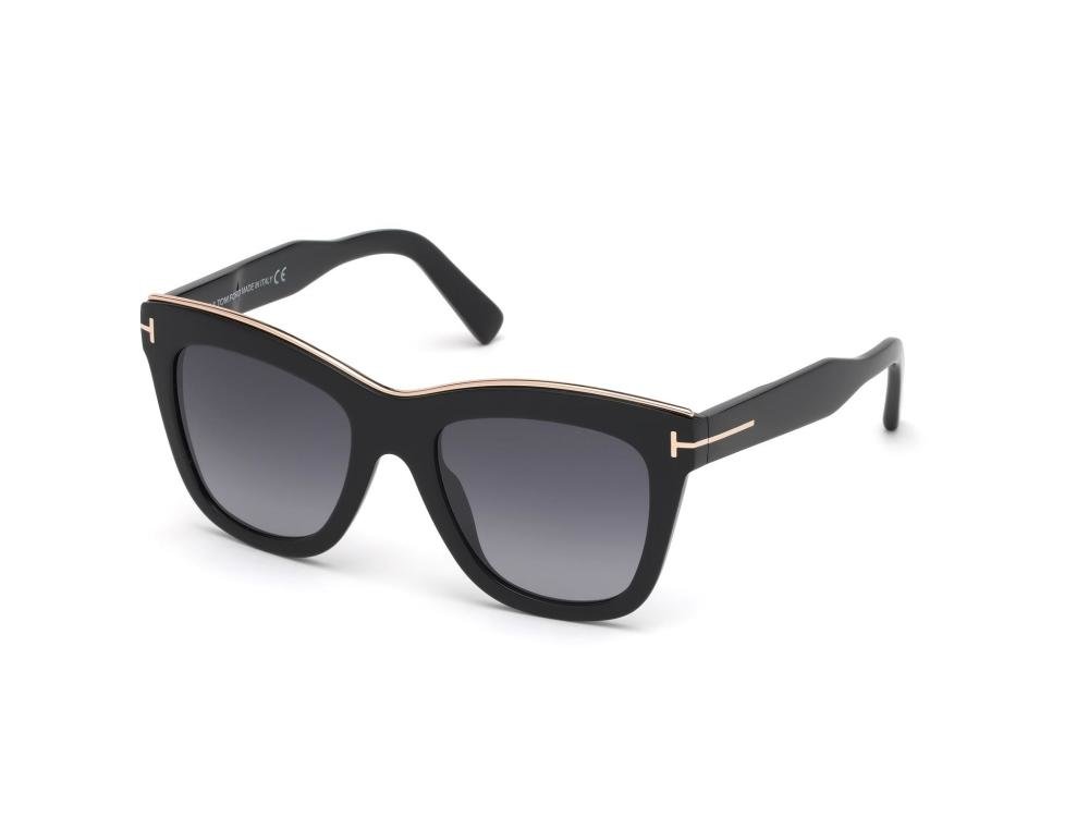 TOM FORD JULIE FT0685 01C Solbrille Sort med Grå / Sort glass