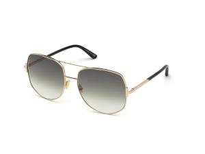 TOM FORD LENNOX FT0783 28B Solbrille Gull med Annet glass