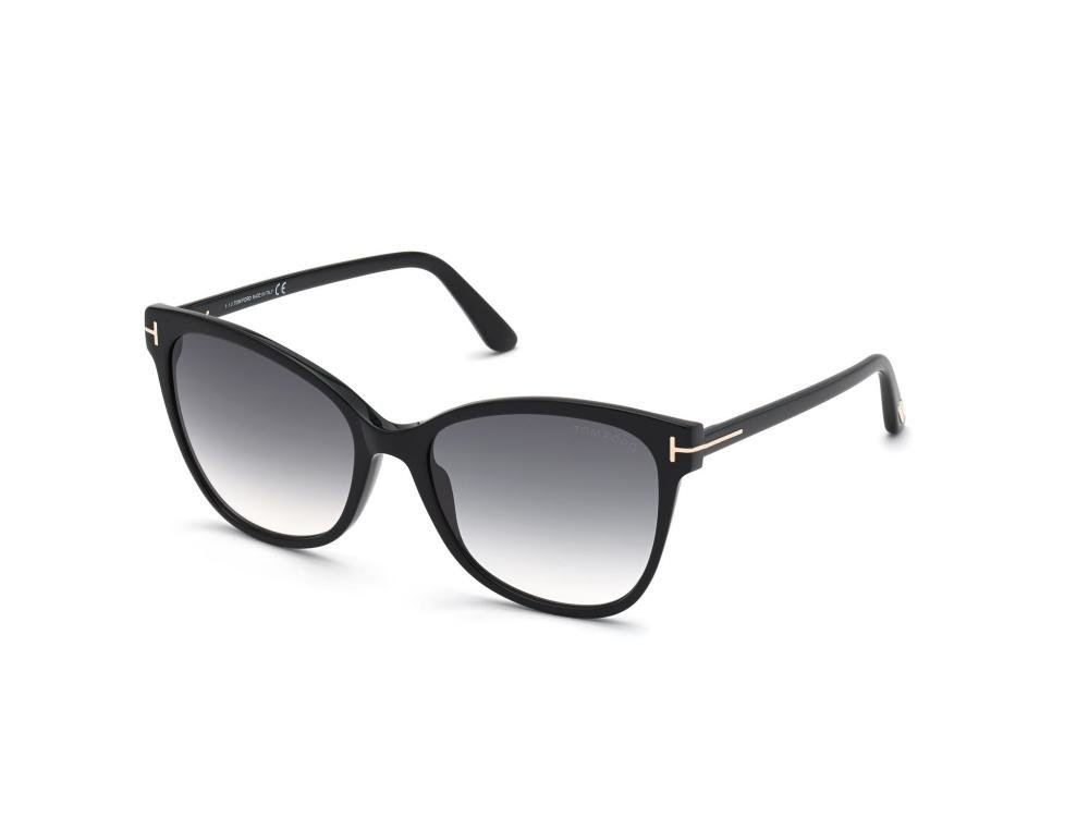 TOM FORD FT0844 01B Solbrille Sort med Grå / Sort glass
