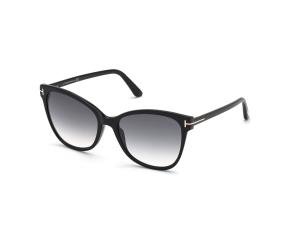 TOM FORD FT0844 01B Solbrille Sort med Grå / Sort glass